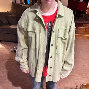 Green Forever 21 Fuzzy Jacket *NEW WITH TAG*